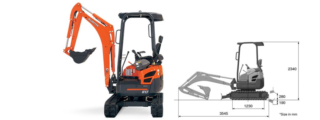 Kubota excavator for hire Townsville